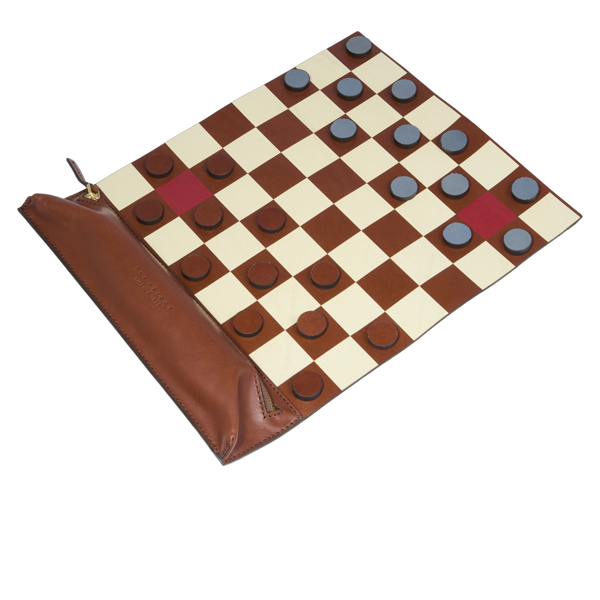 the-bridge-gioco-dama-in-pelle-heritage-oro image 1