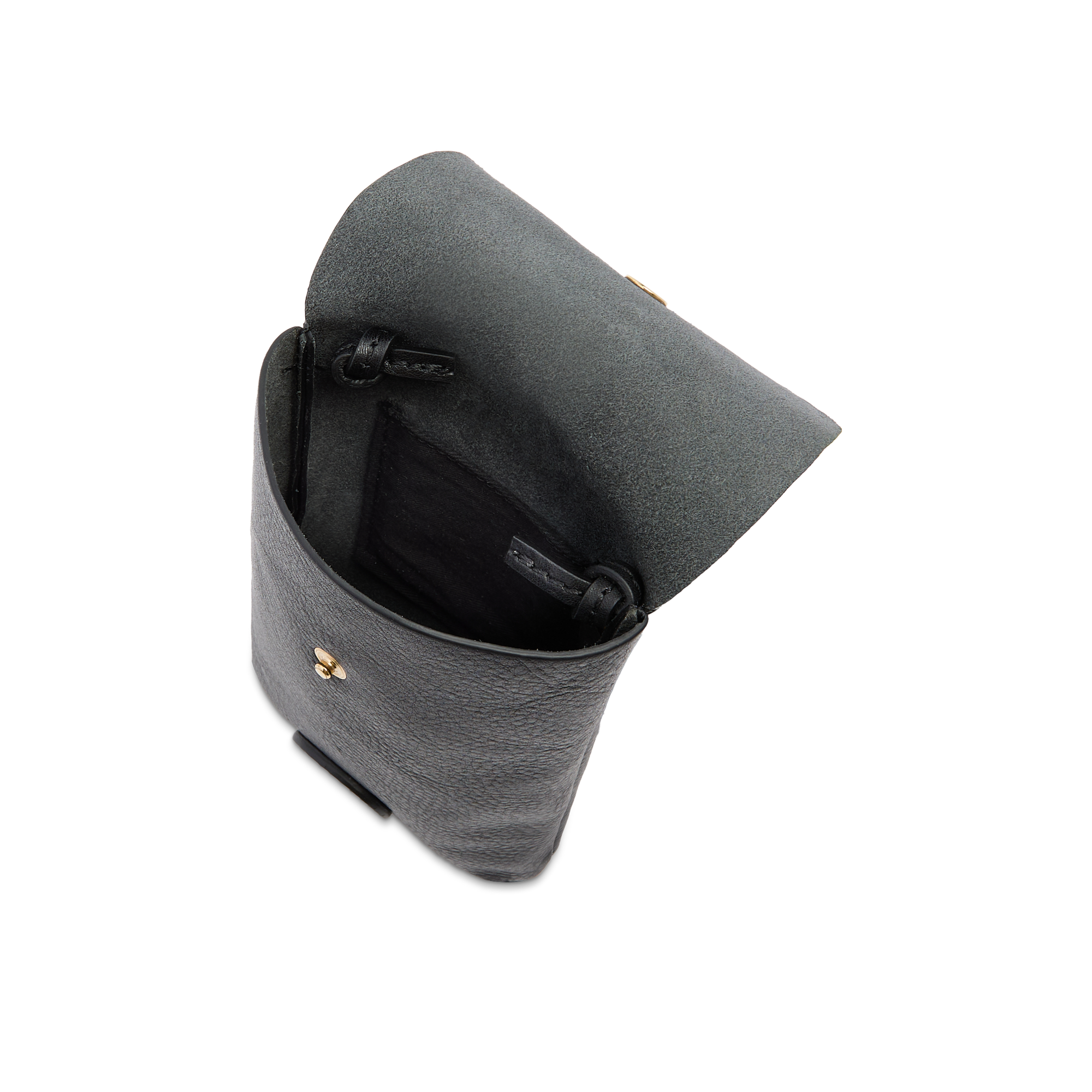 the-bridge-custodia-telefono-in-pelle-con-tracolla-nero-oro image 4