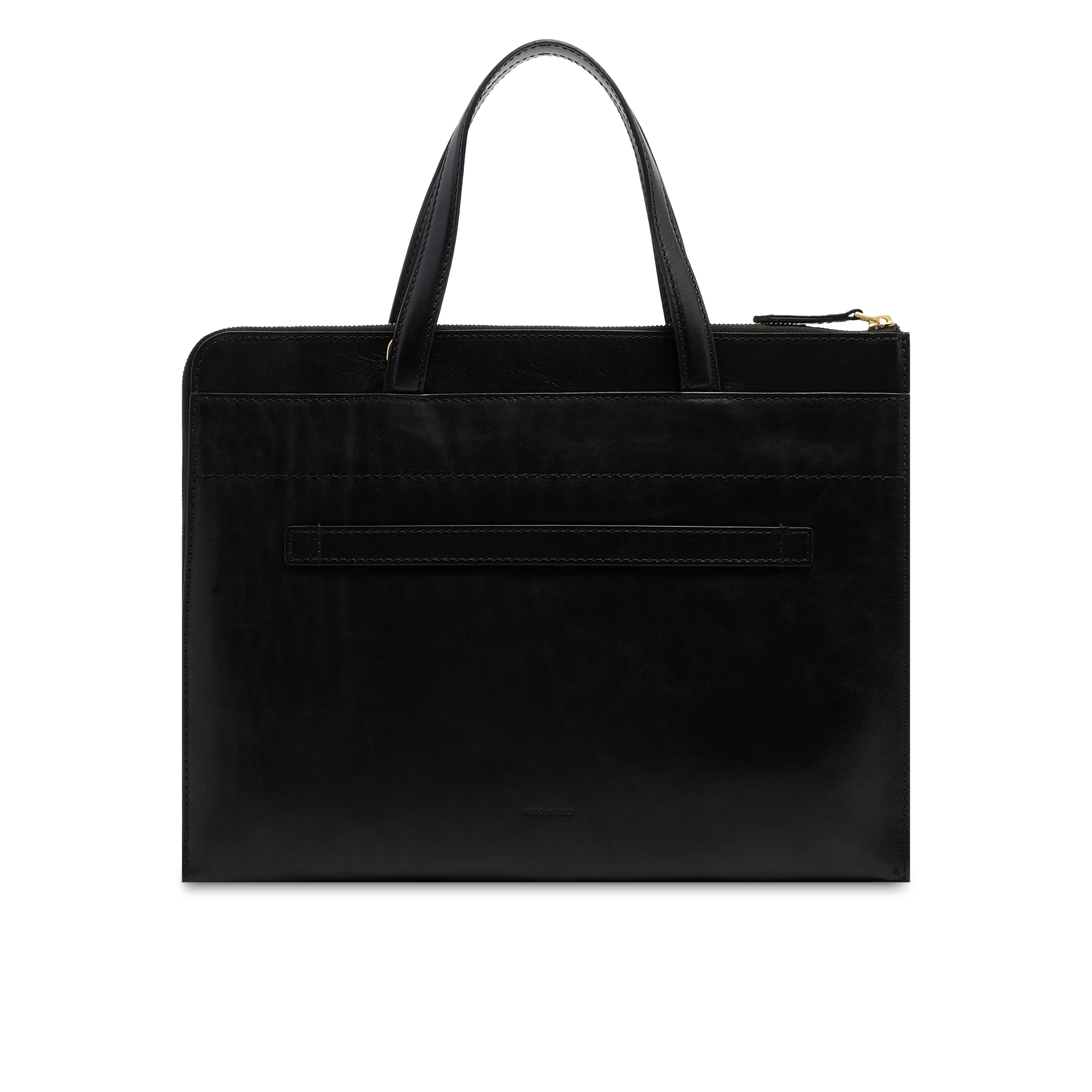 the-bridge-leila-cartella-in-pelle-donna-porta-pc-nero-oro image 3