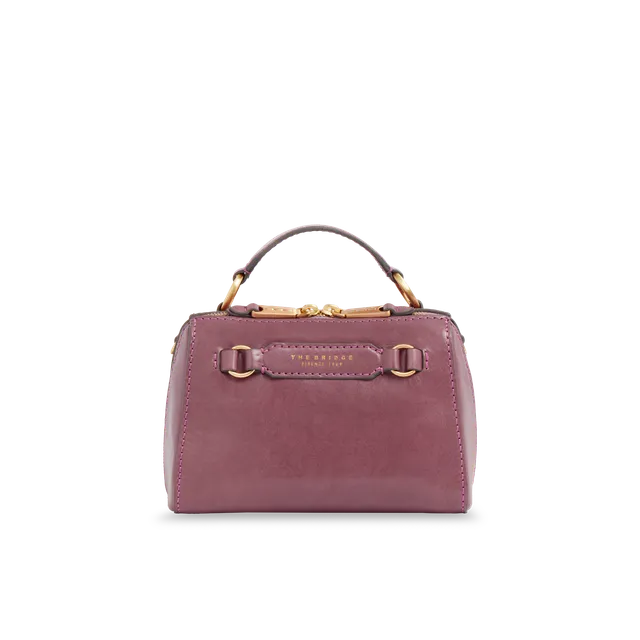 the-bridge-laura-borsa-a-mano-in-pelle-orchidea-con-tracolla-removibile image 1