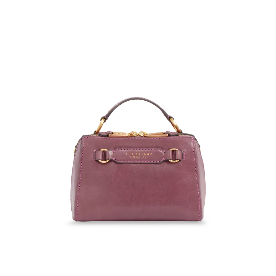the-bridge-laura-borsa-a-mano-in-pelle-orchidea-con-tracolla-removibile image 1