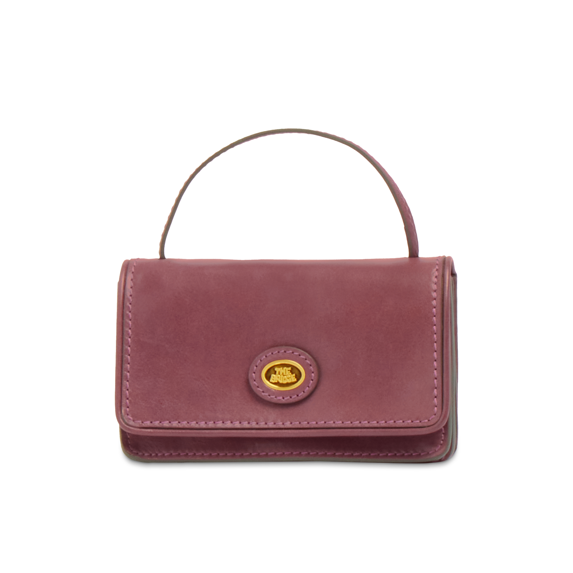 the-bridge-story-donna-borsa-tracolla-mini-in-pelle-orchidea-con-oro image 1
