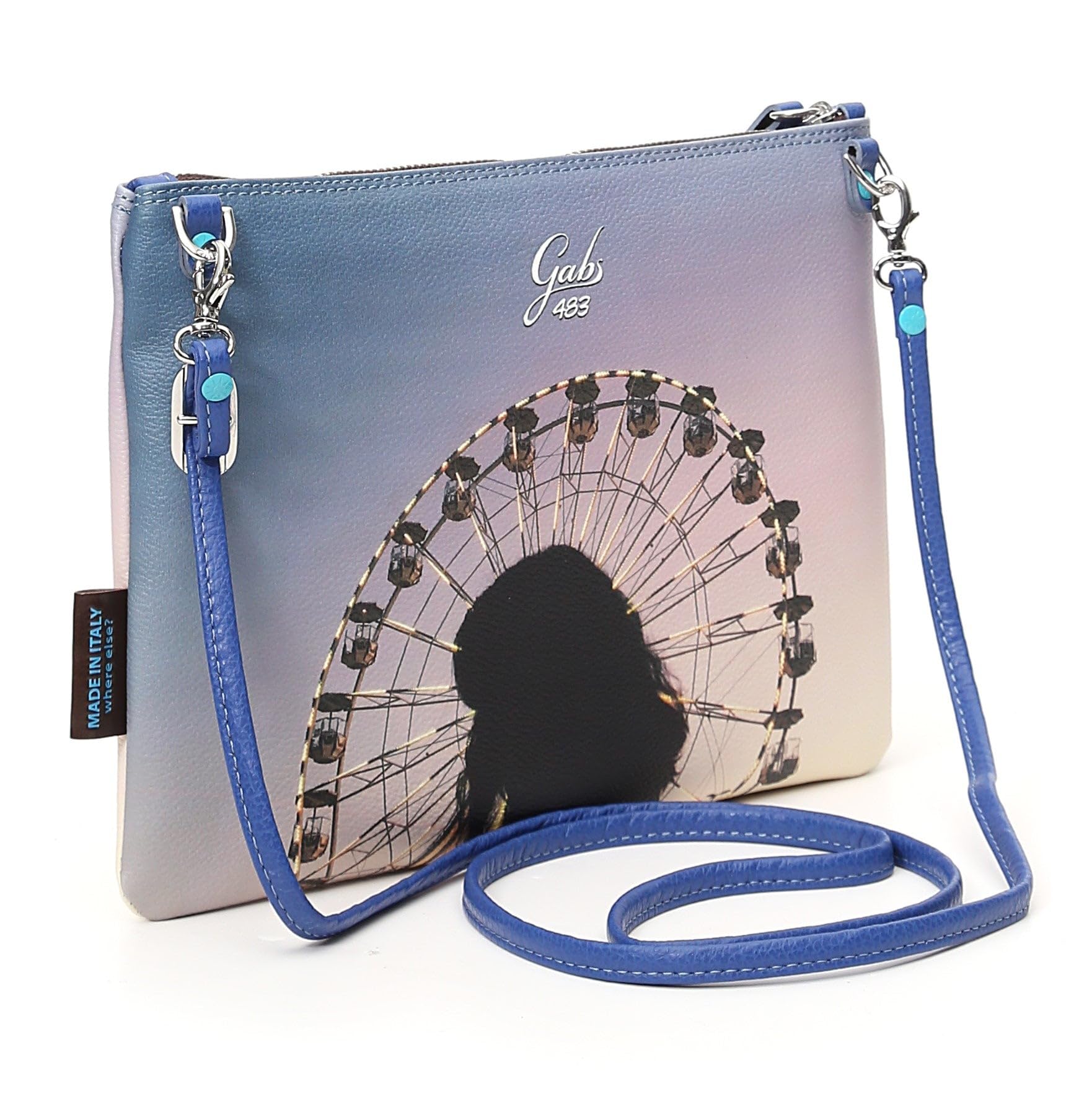 gabs-beyonce-medium-ruga-fiat-pochette-g000040t2-borsa-tracolla-donna-azzurro image 2