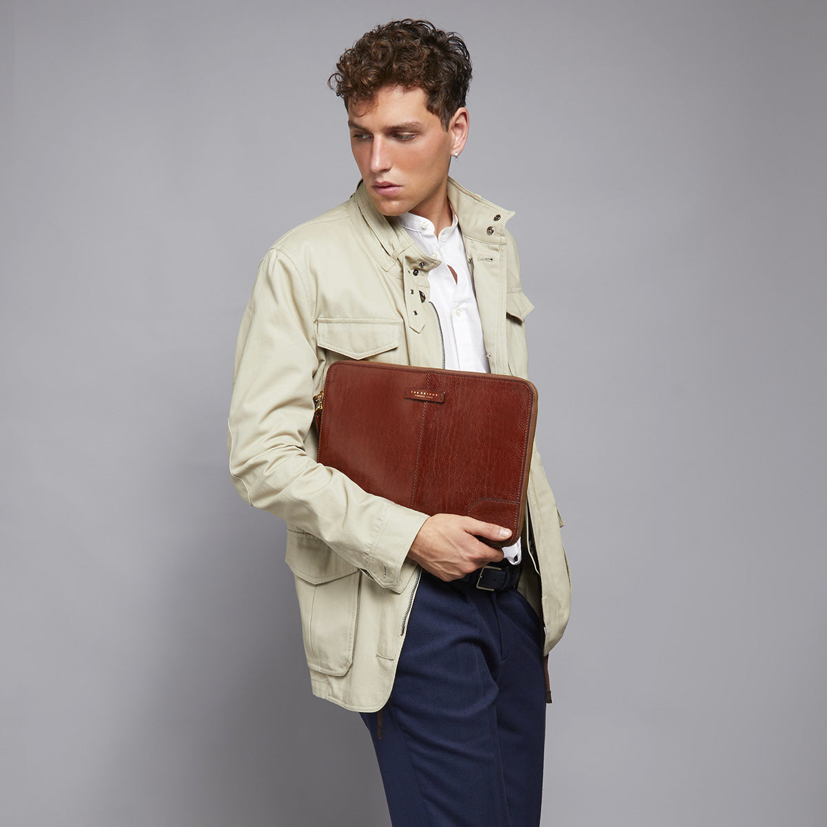 the-bridge-portadocumenti-pelle-uomo-marrone-oro image 3