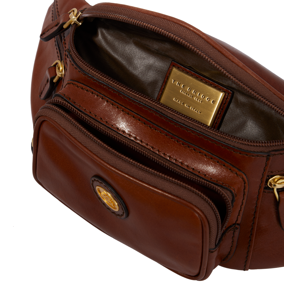the-bridge-marsupio-uomo-in-pelle-marrone-oro image 3