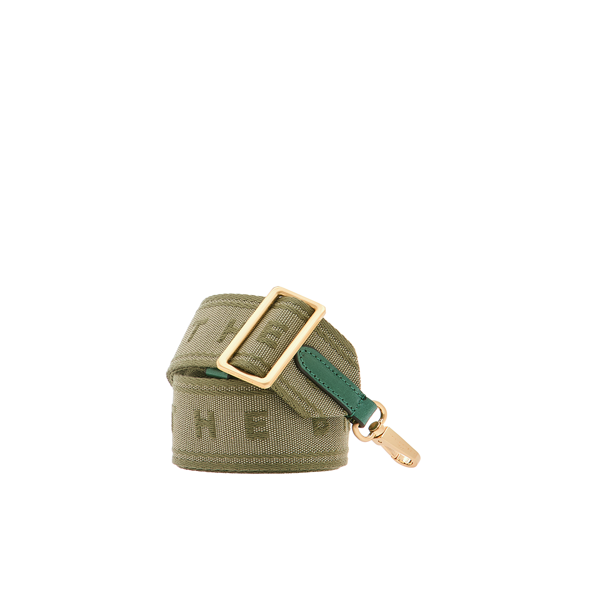 the-bridge-tracolla-regolabile-in-tessuto-con-logo-menta-oro image 2