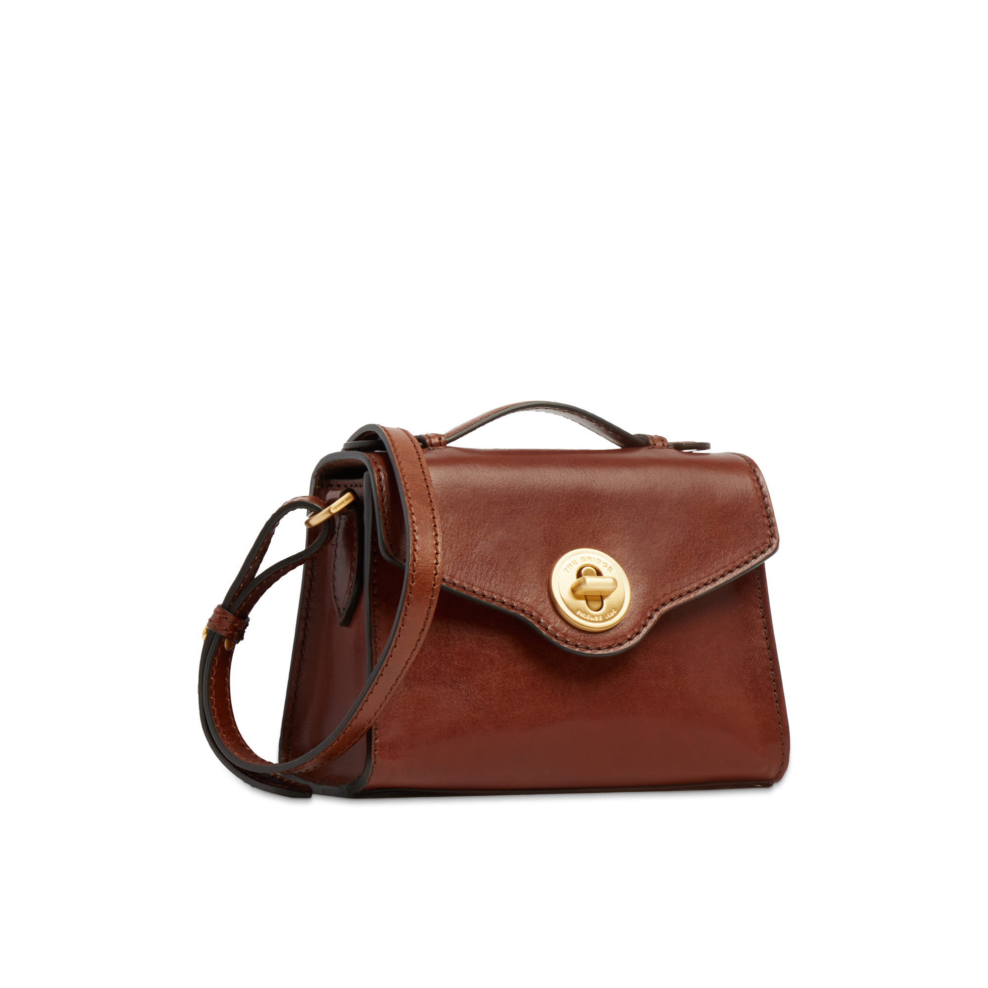 the-bridge-irene-borsa-in-pelle-donna-compatta-con-tracolla-removibile-marrone-o image 2