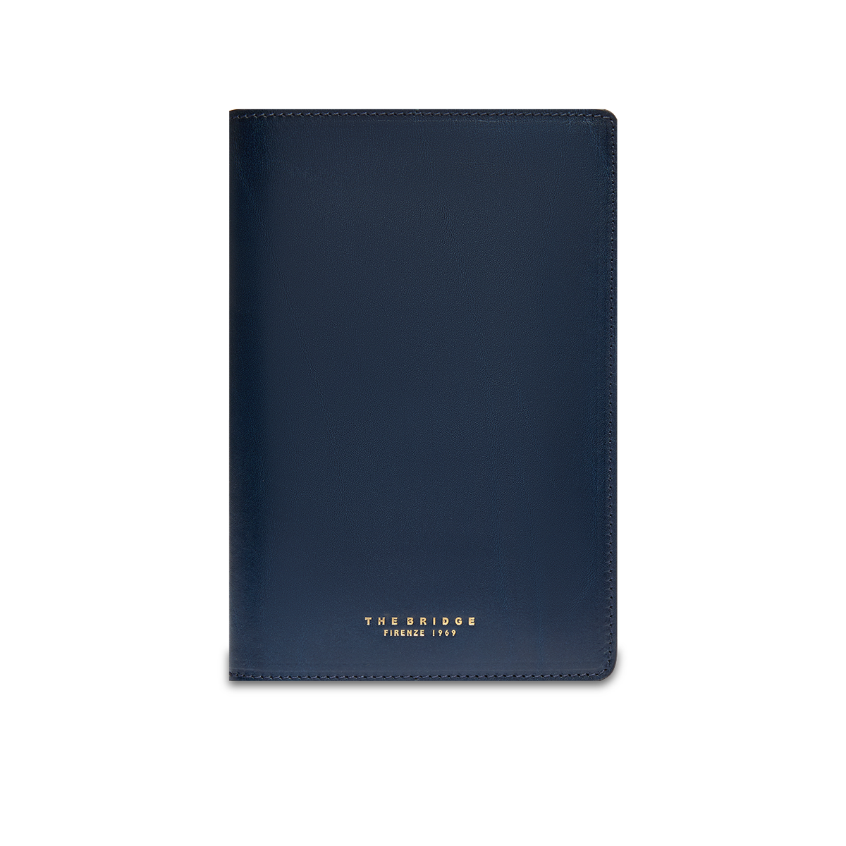 the-bridge-agenda-in-pelle-bovina-ricaricabile-blu-oltremare-con-oro image 1
