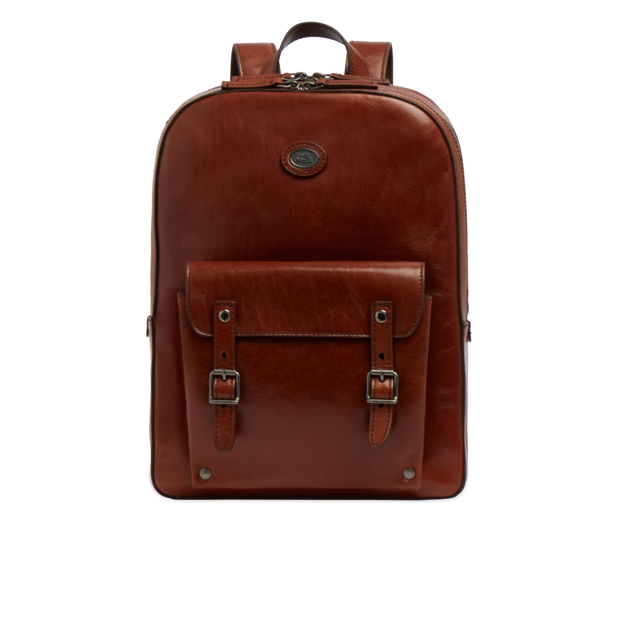 the-bridge-zaino-pelle-uomo-porta-pc-due-zip-galileo-marrone-rutenio-scuro image 1