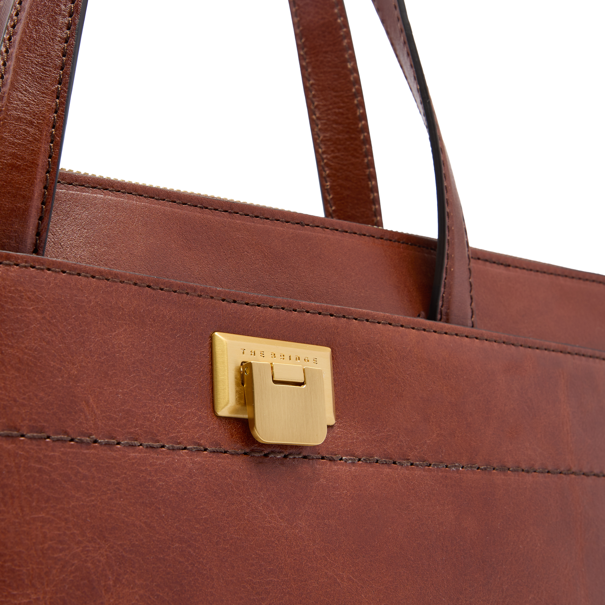 the-bridge-leila-cartella-in-pelle-donna-porta-pc-marrone-oro image 5