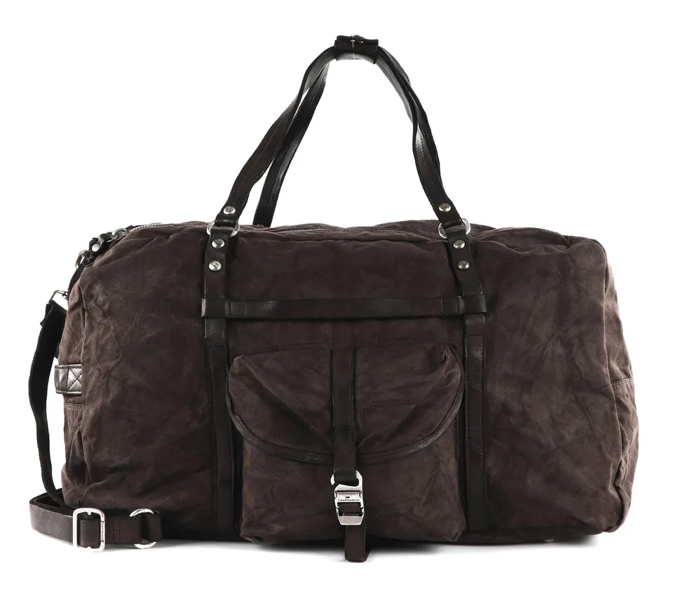 campomaggi-saturno-weekend-bag-canvas-e-pelle-militare-moro-siena image 1