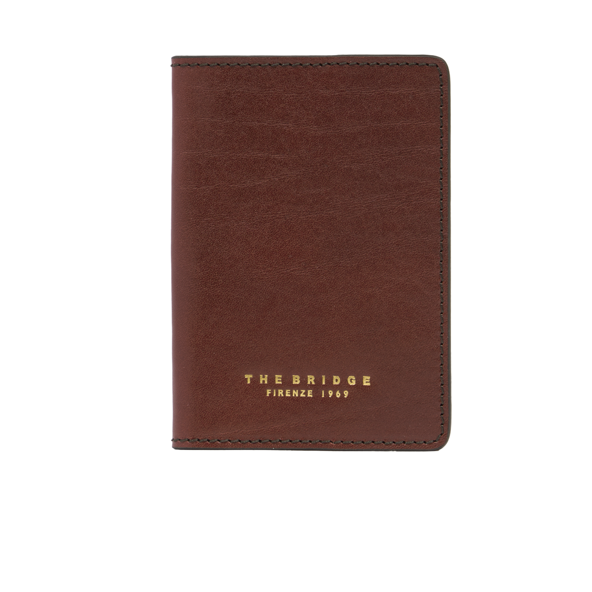 the-bridge-life-style-fw25-26-porta-passaporto-in-pelle-marrone-oro image 1