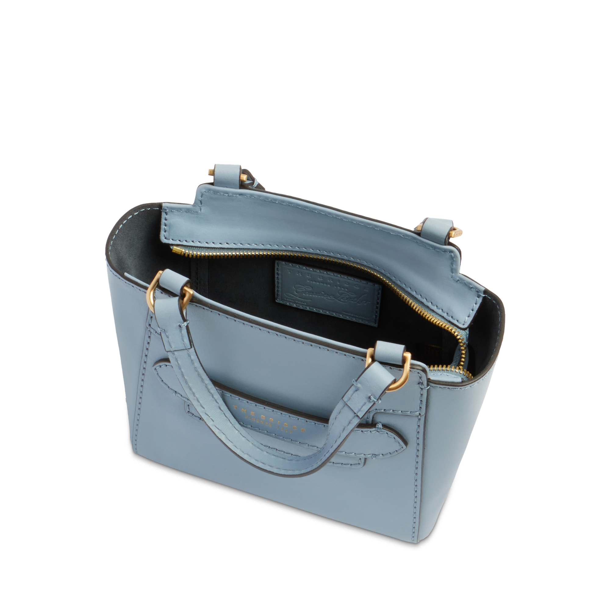 the-bridge-lucrezia-borsa-in-pelle-donna-acqua-con-oro-e-tracolla-removibile image 4
