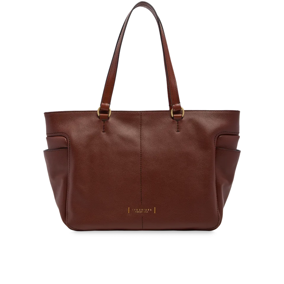 the-bridge-letizia-shopper-in-pelle-marrone-con-tasche-laterali image 1