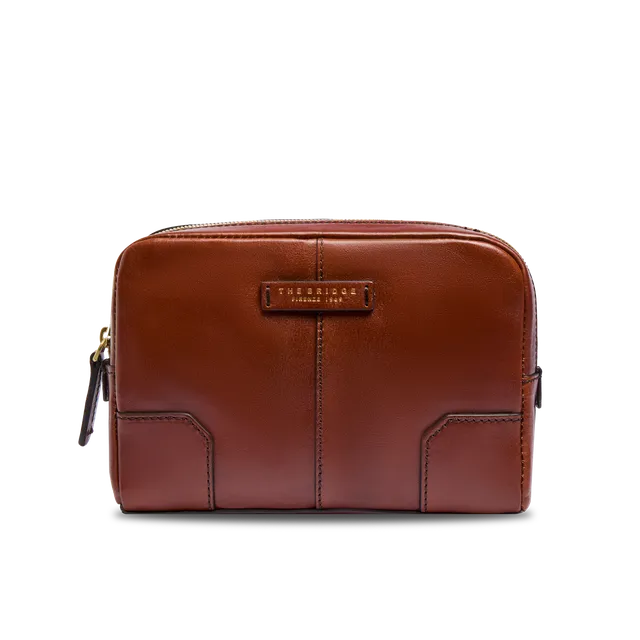 the-bridge-vespucci-pochette-uomo-in-pelle-con-zip-marrone-oro image 1