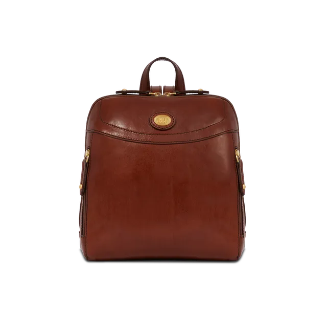the-bridge-story-zaino-donna-piccolo-in-pelle-marrone-oro image 1