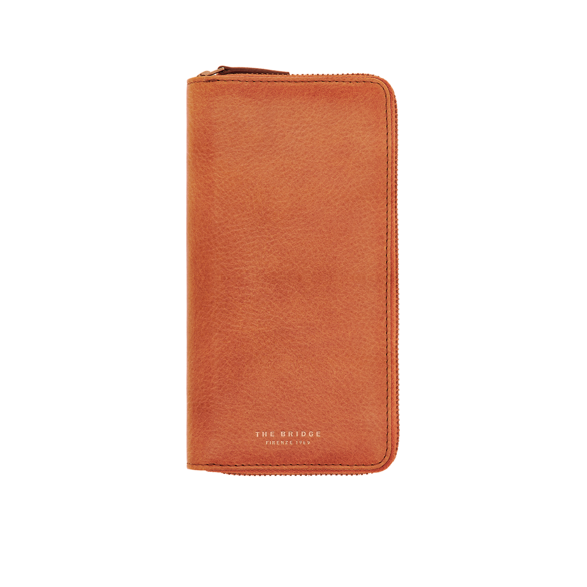 the-bridge-lupo-portafogli-uomo-in-pelle-cognac-con-zip image 1