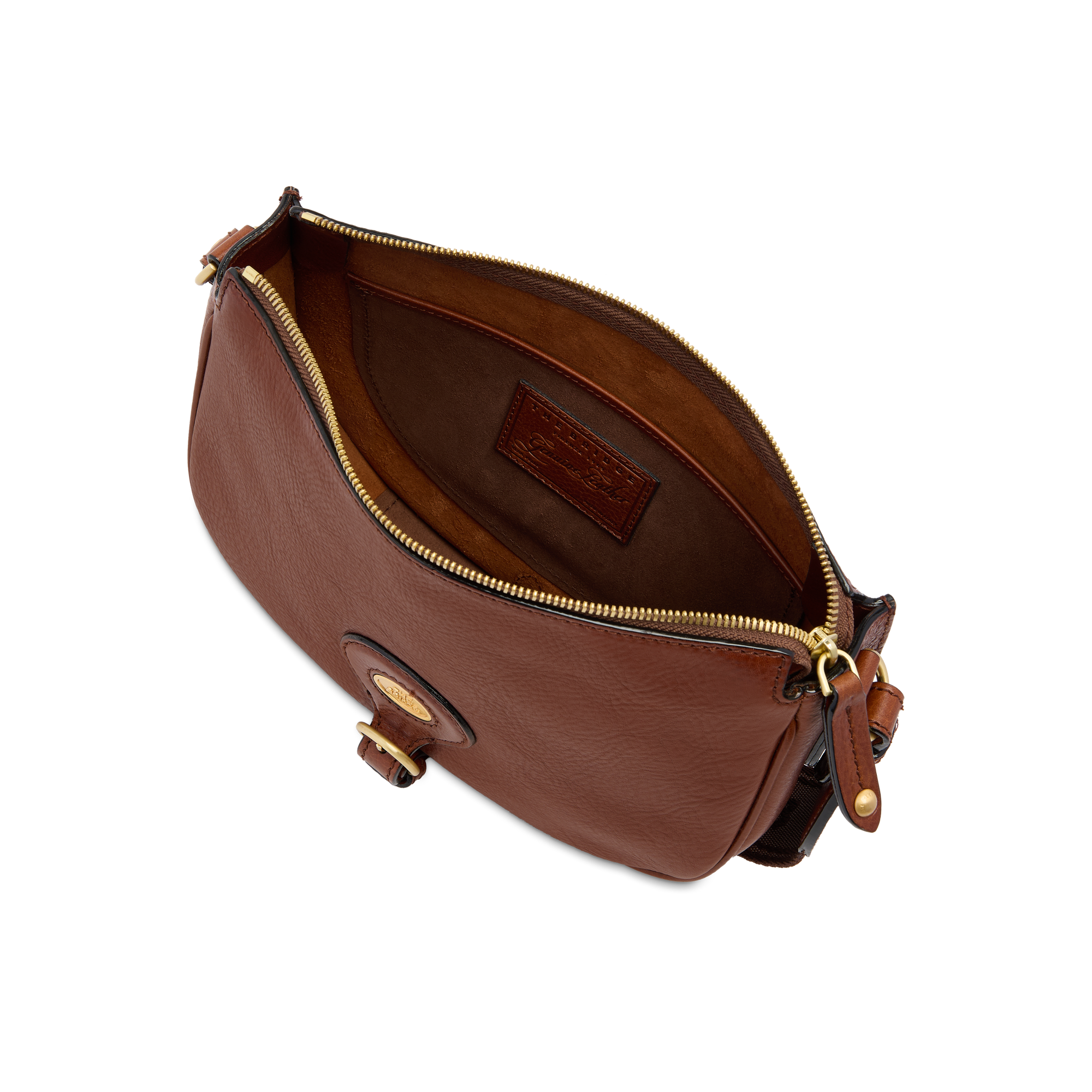 the-bridge-isadora-borsa-tracolla-in-pelle-marrone-con-oro image 4