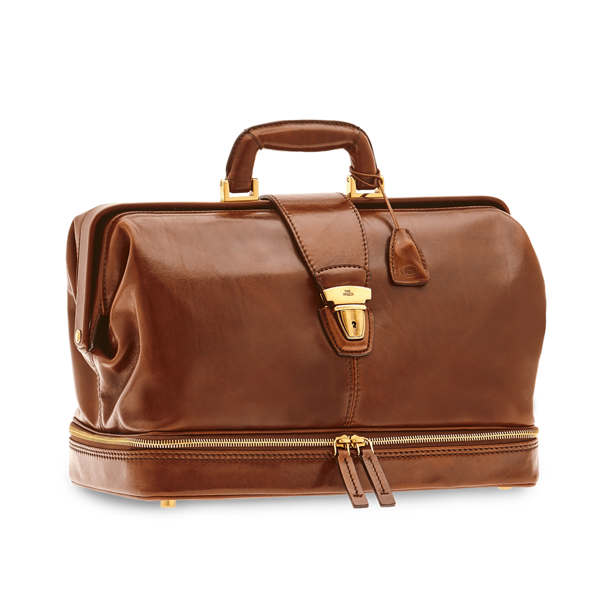 the-bridge-borsa-da-medico-in-pelle-marrone-oro image 1
