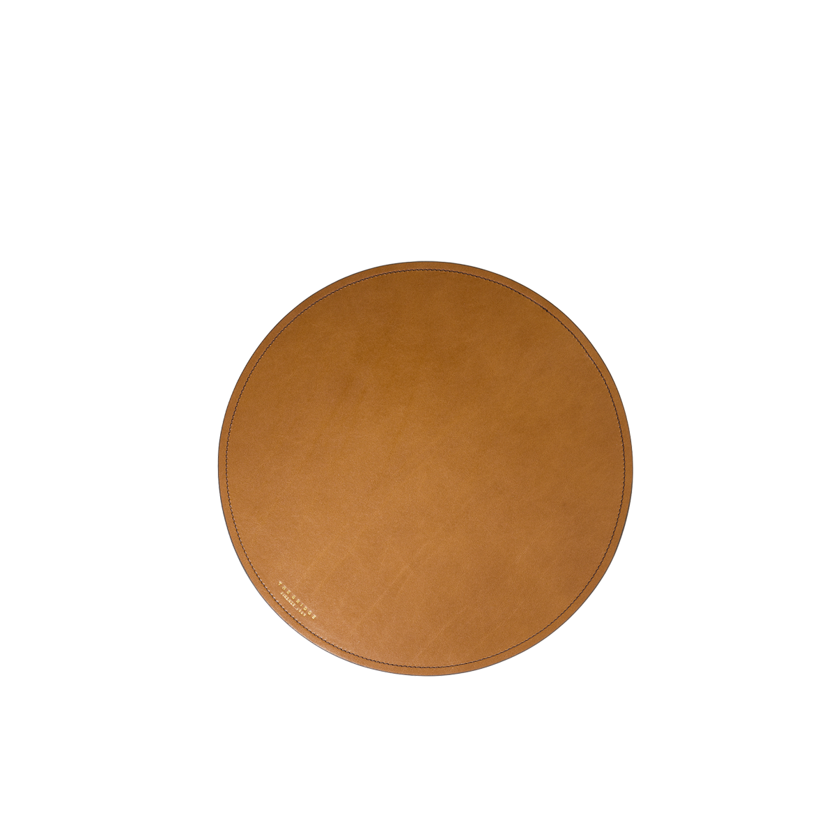 the-bridge-sottopiatti-in-pelle-cognac-oro-per-tavola-artigianale image 1