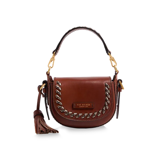 the-bridge-pearl-district-holiday-edition-borsa-a-tracolla-baby-in-cuoio-marrone image 1