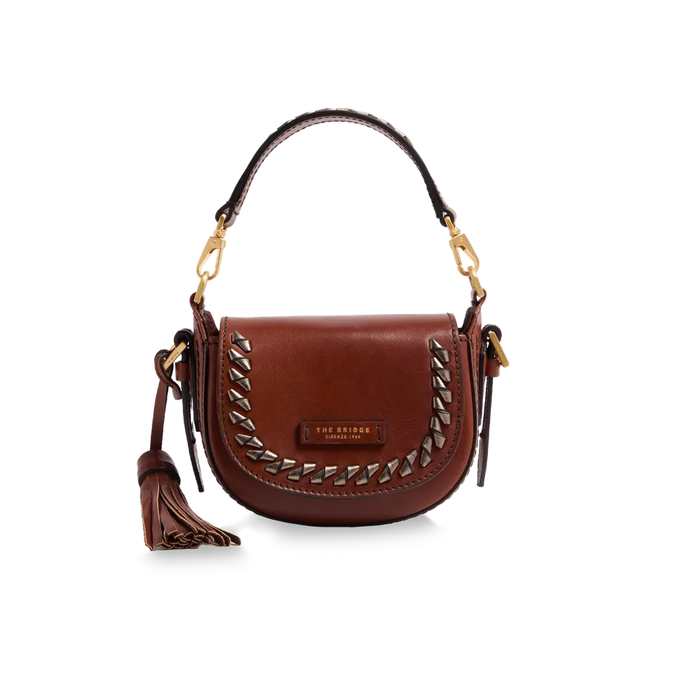 the-bridge-pearl-district-holiday-edition-borsa-a-tracolla-baby-in-cuoio-marrone image 1