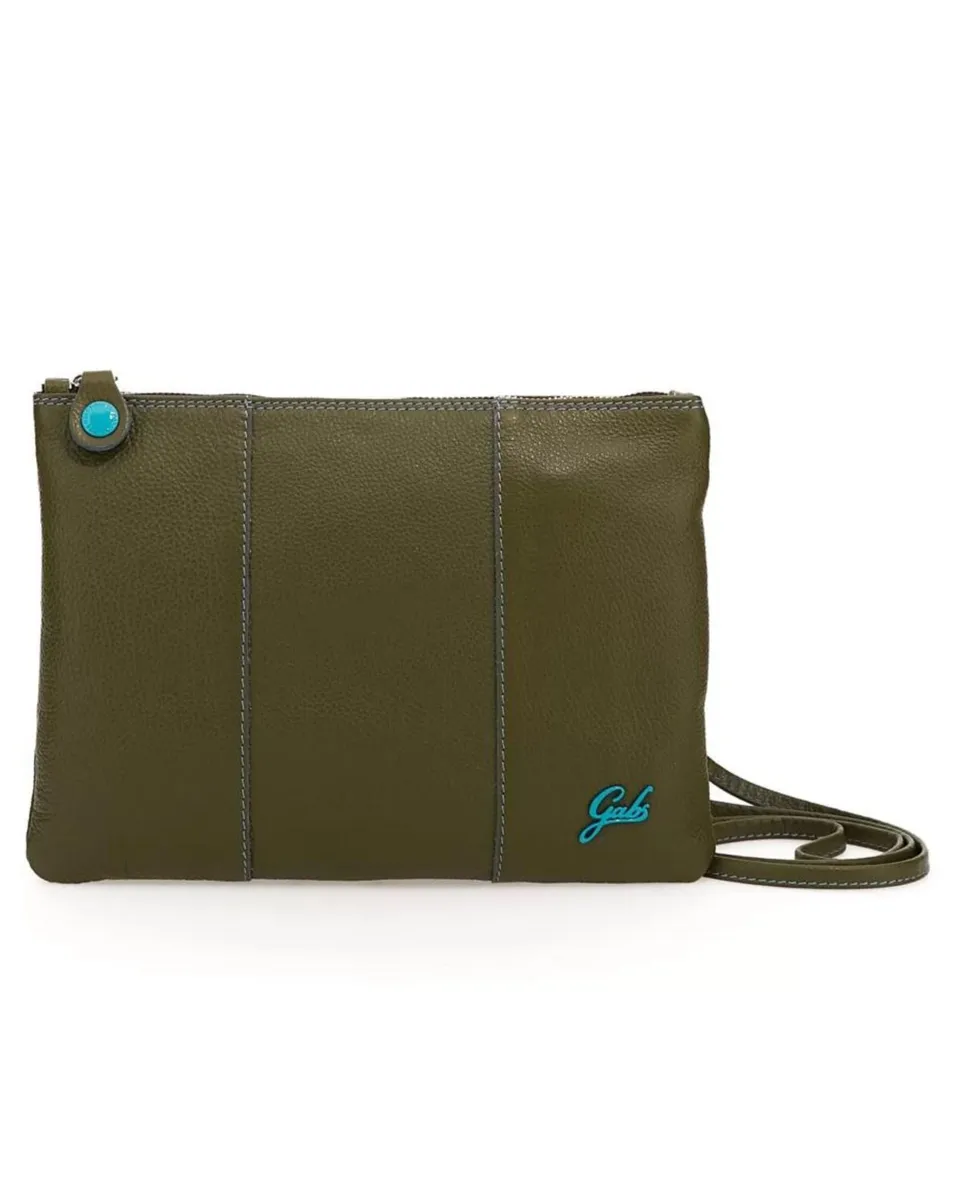 gabs-beyonce-m-basic-borsa-tracolla-pochette-donna-in-pelle-verde-prezzemolo image 1