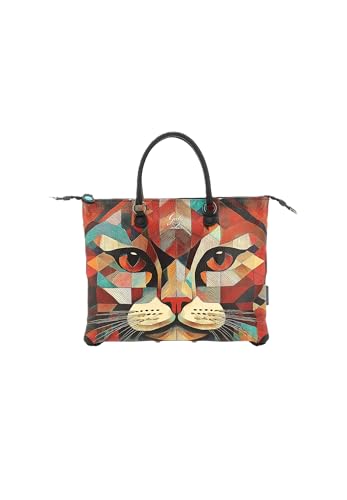 gabs-g3-plus-m-trip-borsa-a-mano-donna-in-pelle-gatto-geometrico-rosso-convertib image 4