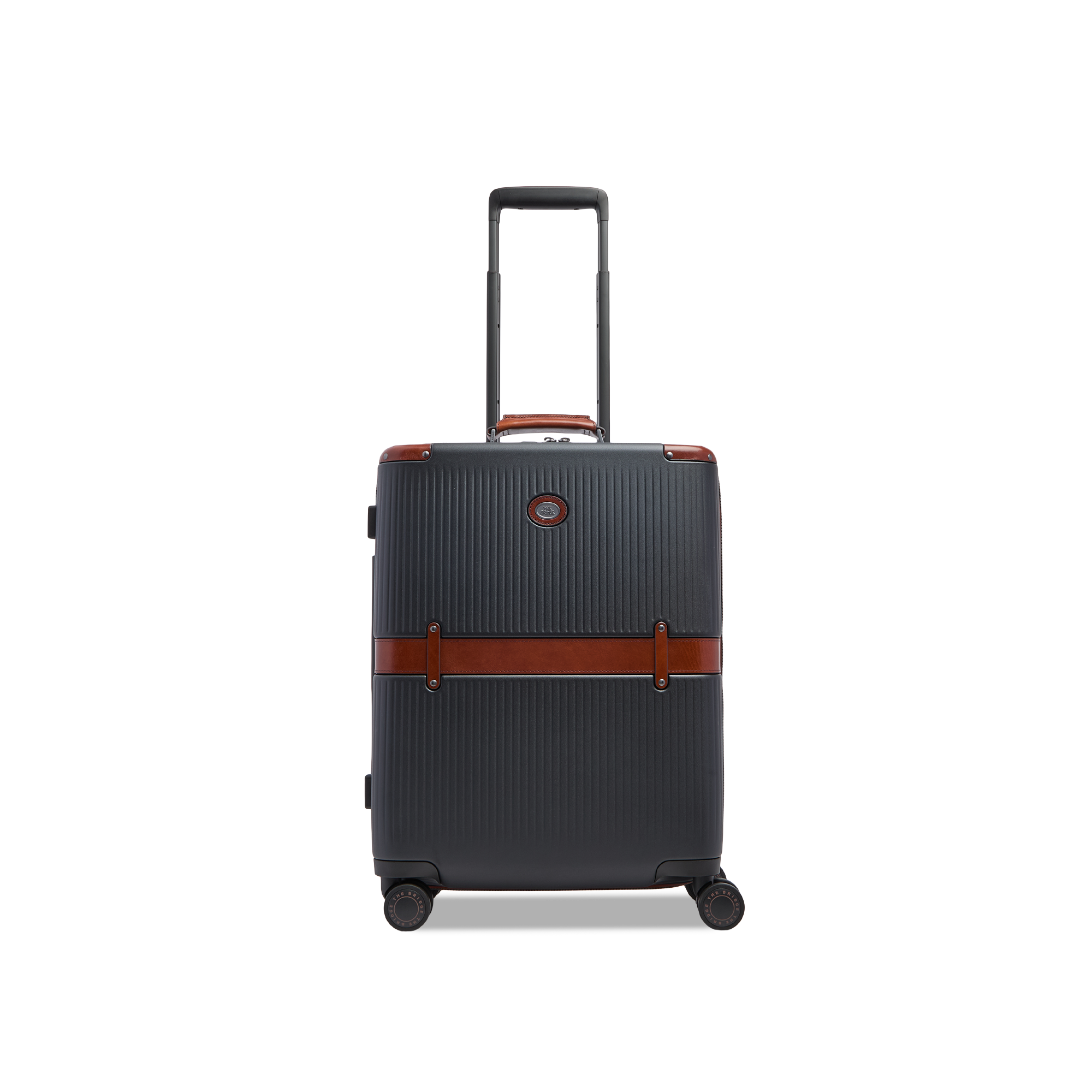 the-bridge-story-viaggio-trunks-trolley-cabin-in-pelle-e-policarbonato-nero image 1