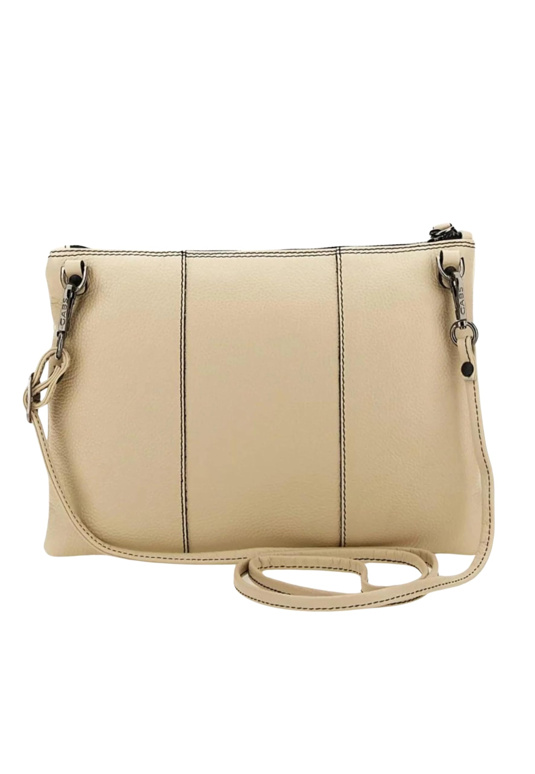 gabs-beyonc-pochette-tracolla-m-burro-logo-black-in-pelle-con-zip image 2