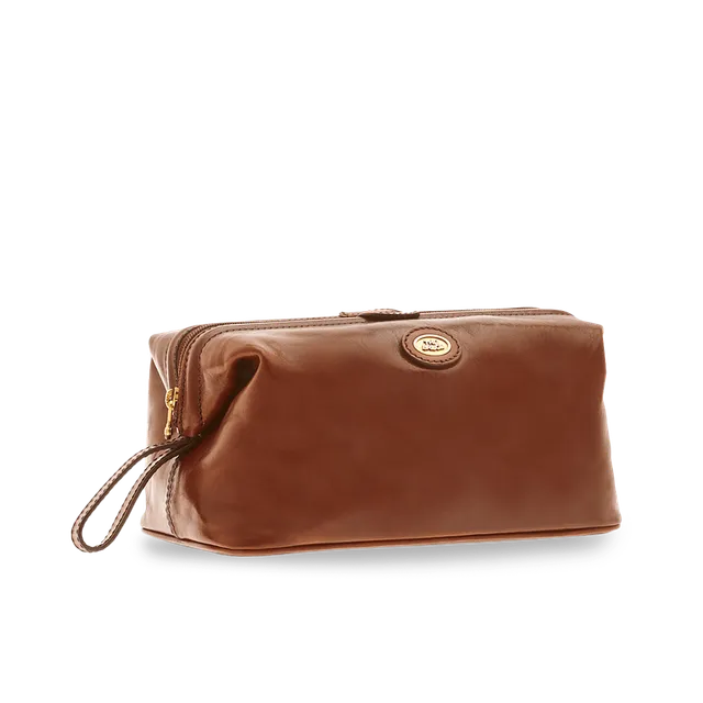 the-bridge-story-beauty-case-in-pelle-marrone-oro-premium image 1