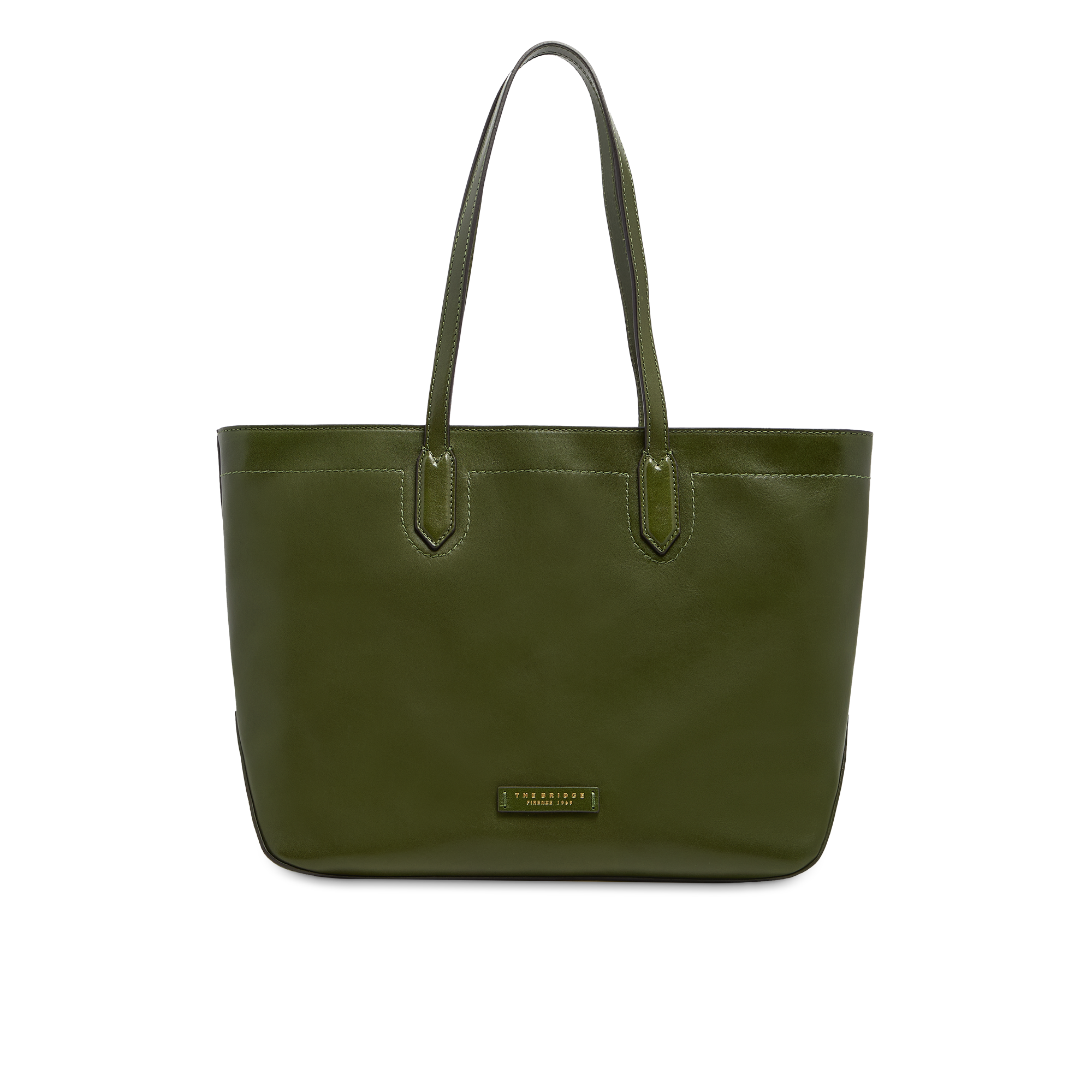 the-bridge-larissa-borsa-shopper-in-pelle-maggiorana-con-oro-donna image 1