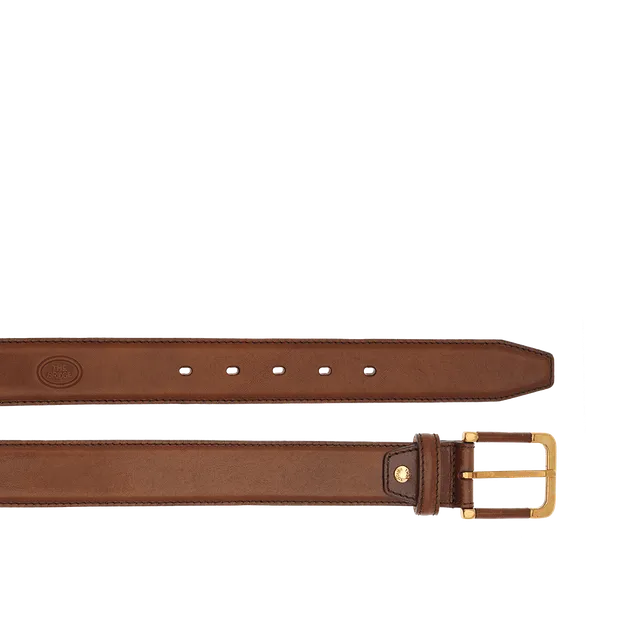 the-bridge-cintura-in-pelle-uomo-marrone-oro-small-leather-goods-men-fw25-26 image 1