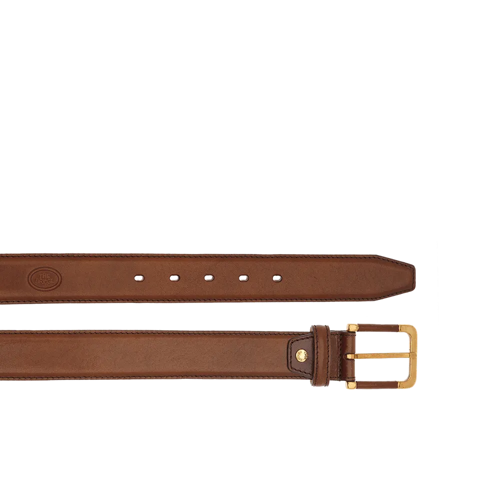 the-bridge-cintura-in-pelle-uomo-marrone-oro-small-leather-goods-men-fw25-26 image 1
