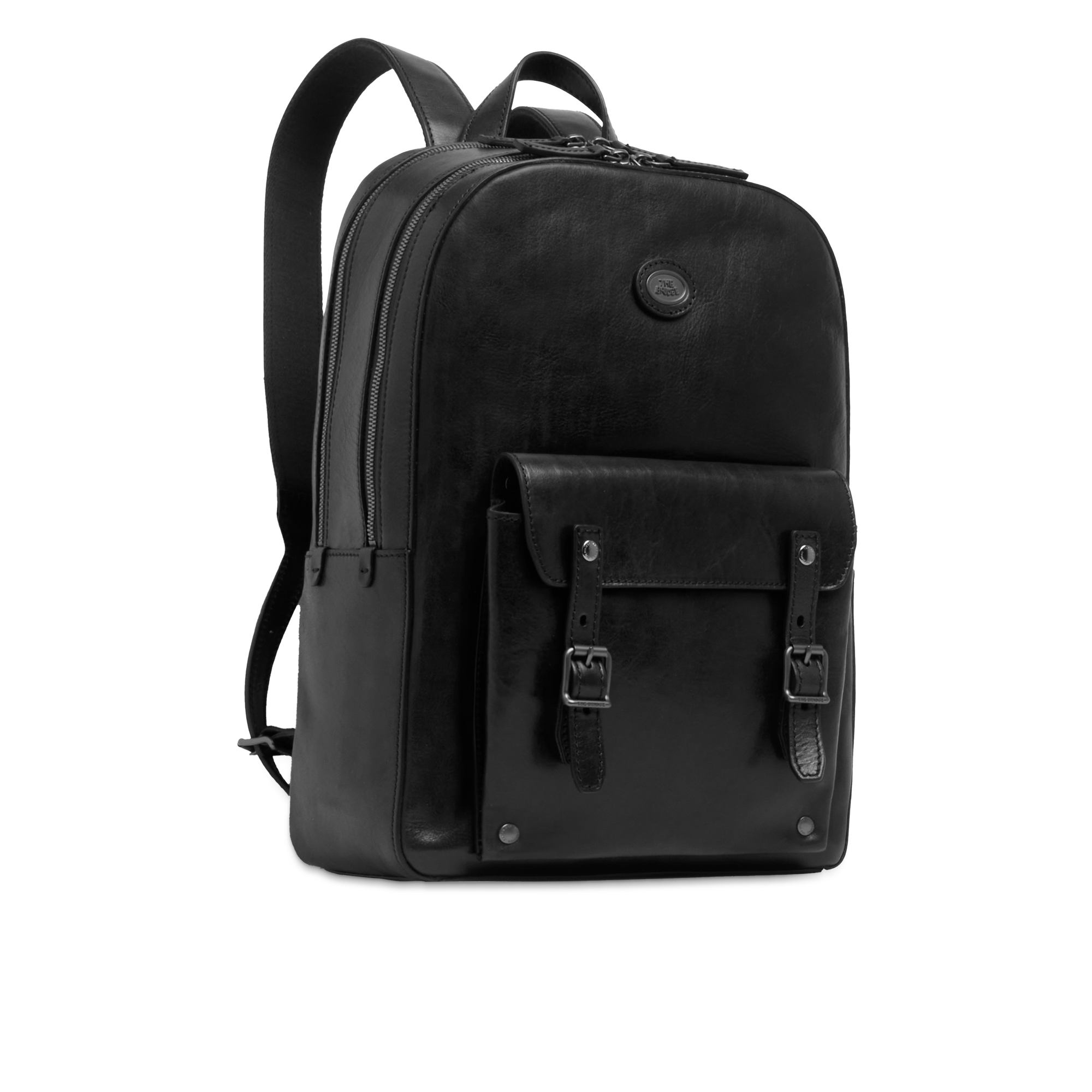 the-bridge-galileo-zaino-uomo-in-pelle-porta-pc-due-zip-nero-rutenio image 2