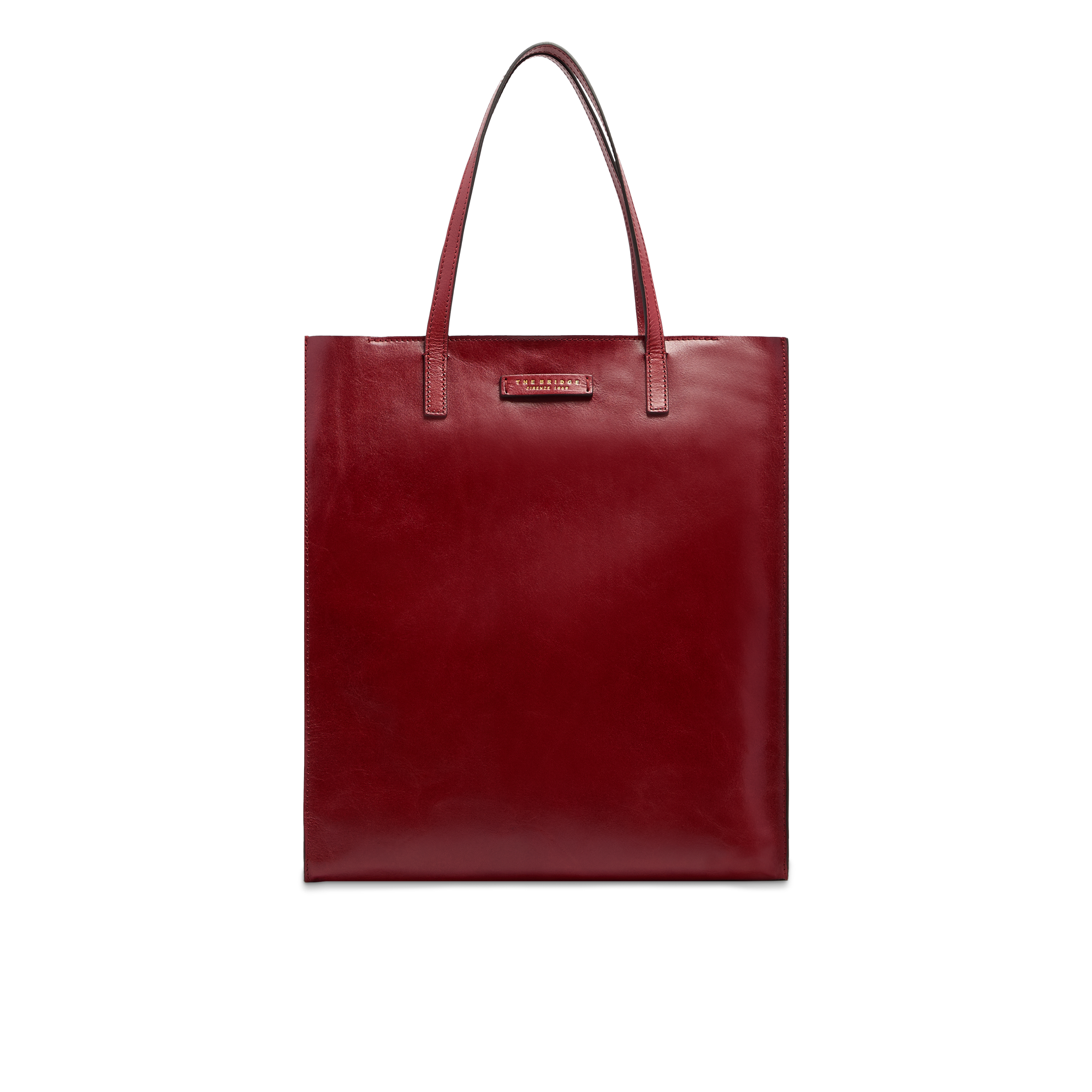 the-bridge-cuore-borsa-shopper-in-pelle-donna-mattone-con-oro image 1