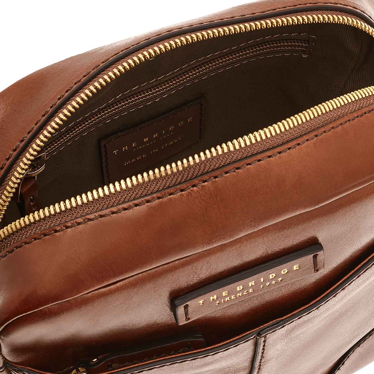 the-bridge-borsello-uomo-in-pelle-marrone-a-una-zip image 2