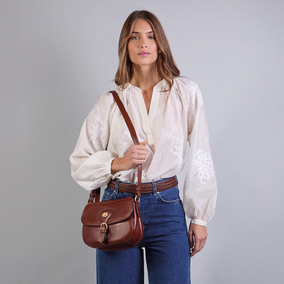 the-bridge-isadora-borsa-tracolla-in-pelle-donna-marrone-oro image 6