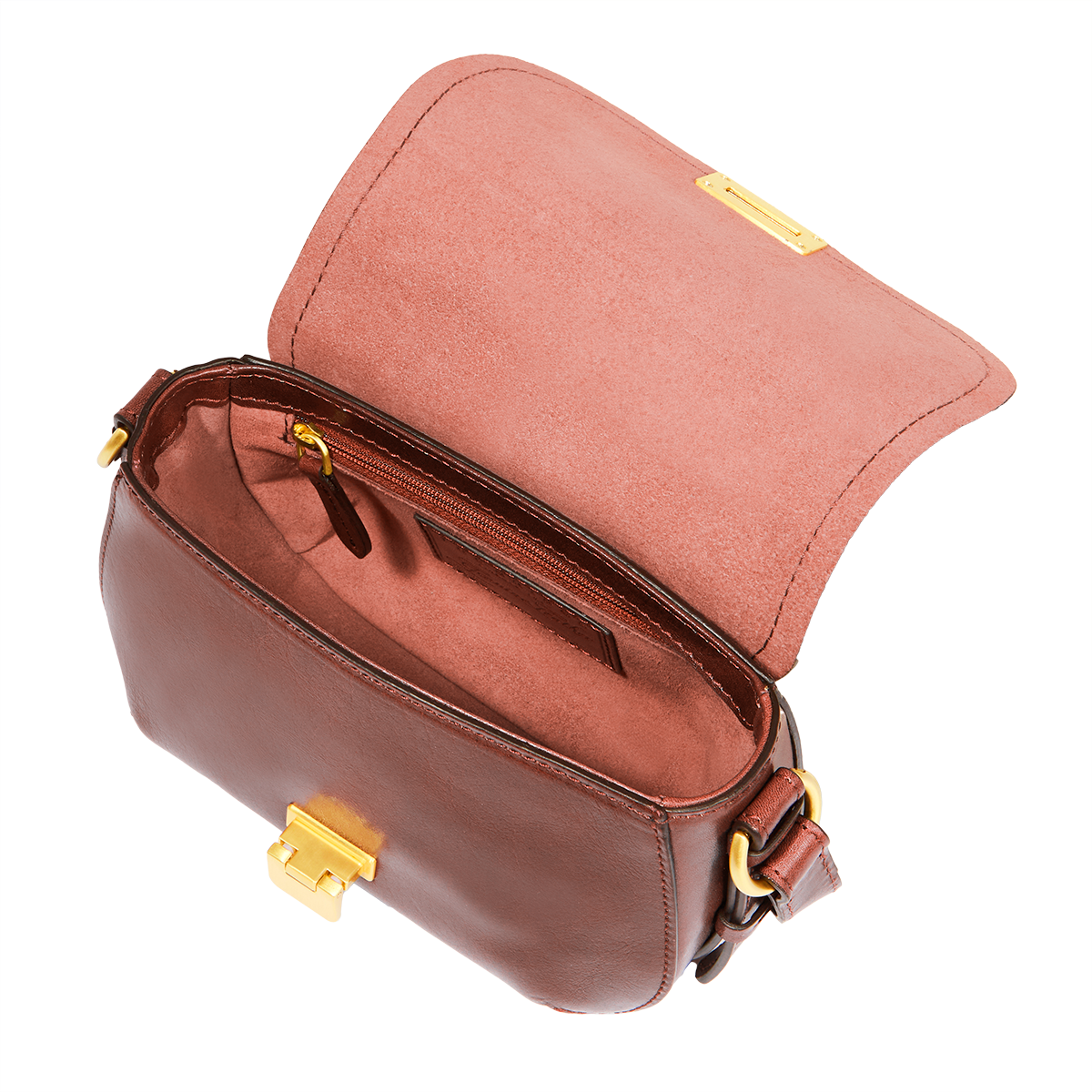 the-bridge-federica-borsa-a-tracolla-in-pelle-marrone-oro image 4