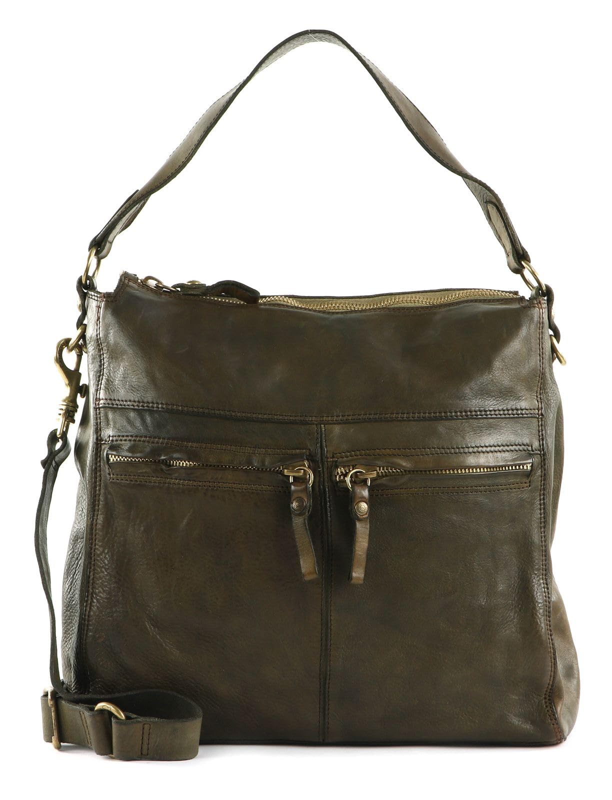 campomaggi-agnese-borsa-a-tracolla-in-pelle-verde-militare-oliva-2 image 1