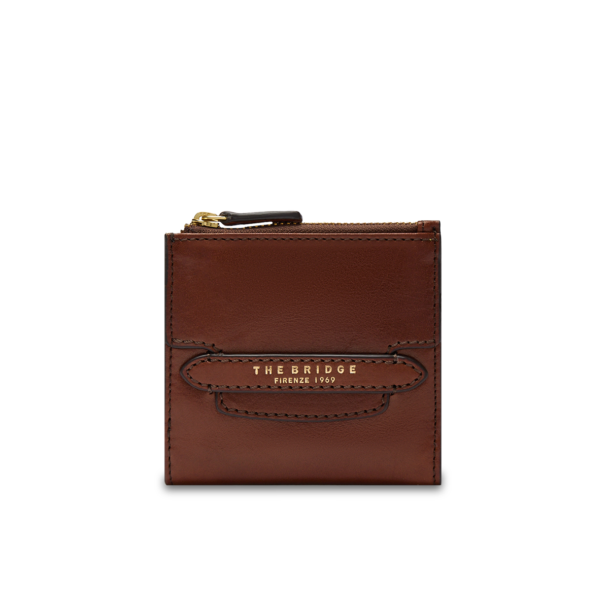 the-bridge-lucrezia-portafoglio-donna-piccolo-in-pelle-marrone-oro image 1