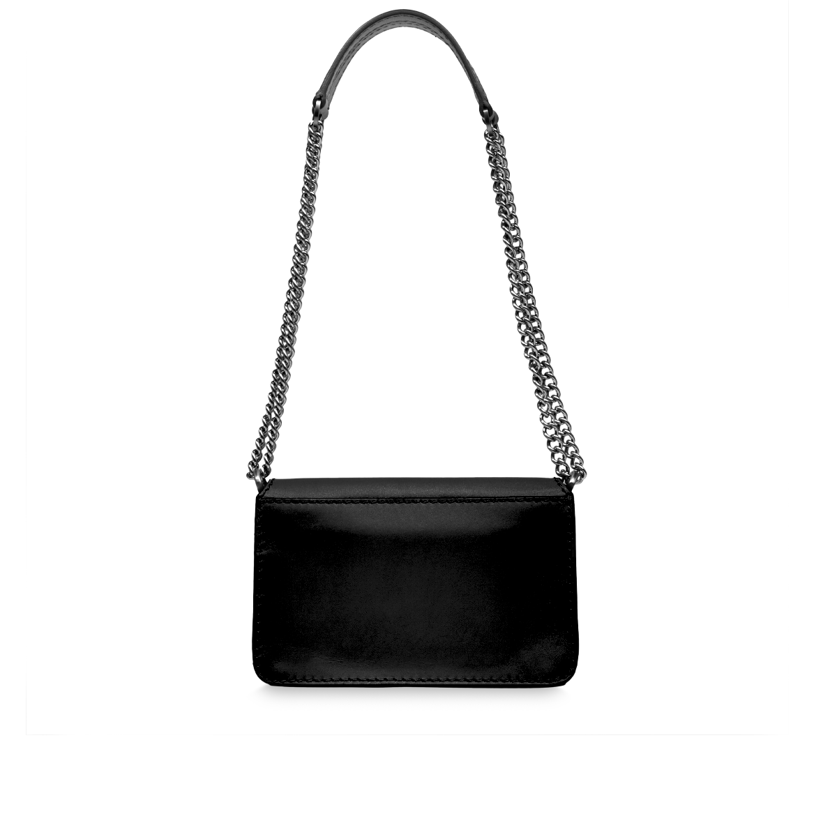 the-bridge-lucrezia-borsa-tracolla-in-pelle-nera-con-catena image 2