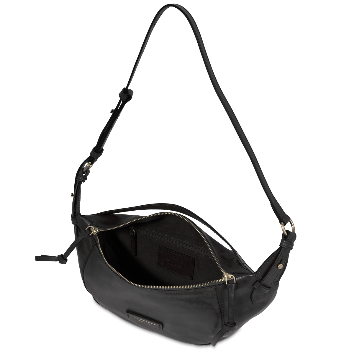 the-bridge-story-borsa-tracolla-donna-in-pelle-morbida-nero-oro image 4