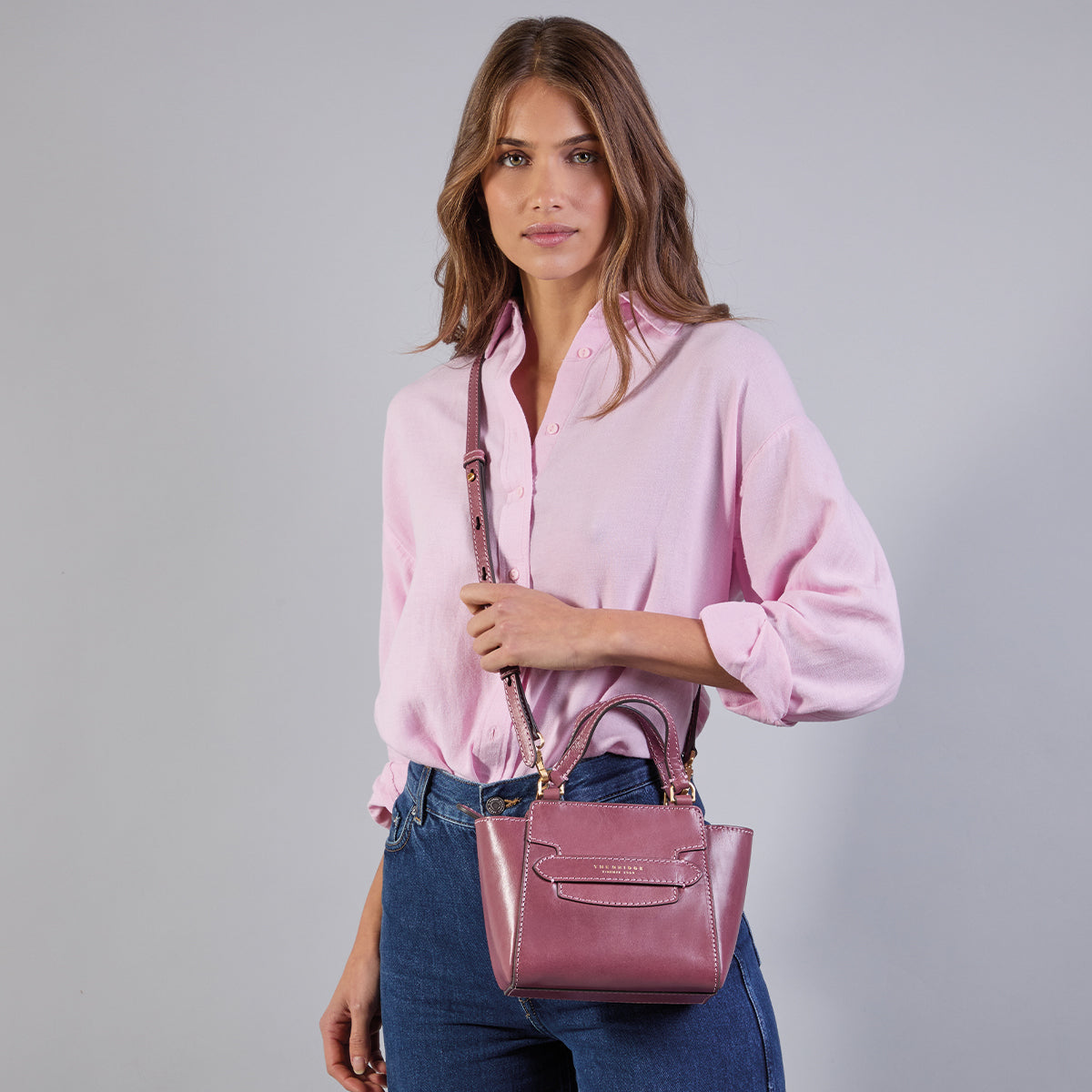 the-bridge-lucrezia-borsa-in-pelle-donna-orchidea-con-tracolla-removibile image 6