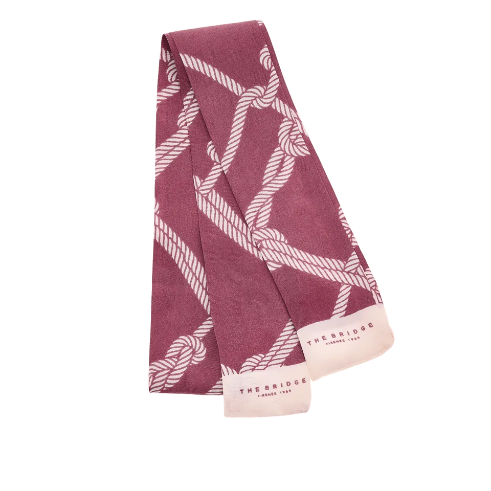 the-bridge-foulard-donna-in-seta-twilly-fantasia-burro-orchidea image 1