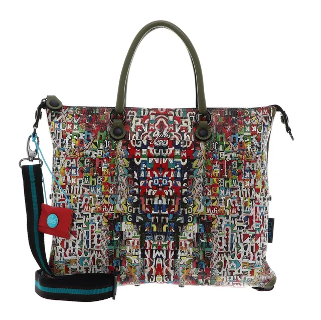 gabs-g3-plus-trip-borsa-a-mano-convertibile-in-pelle-taglia-m-stampa-scritte-609 image 1