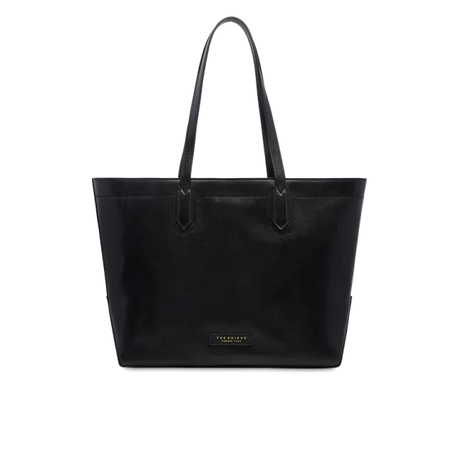 the-bridge-larissa-borsa-shopper-in-pelle-donna-nero-con-oro image 1