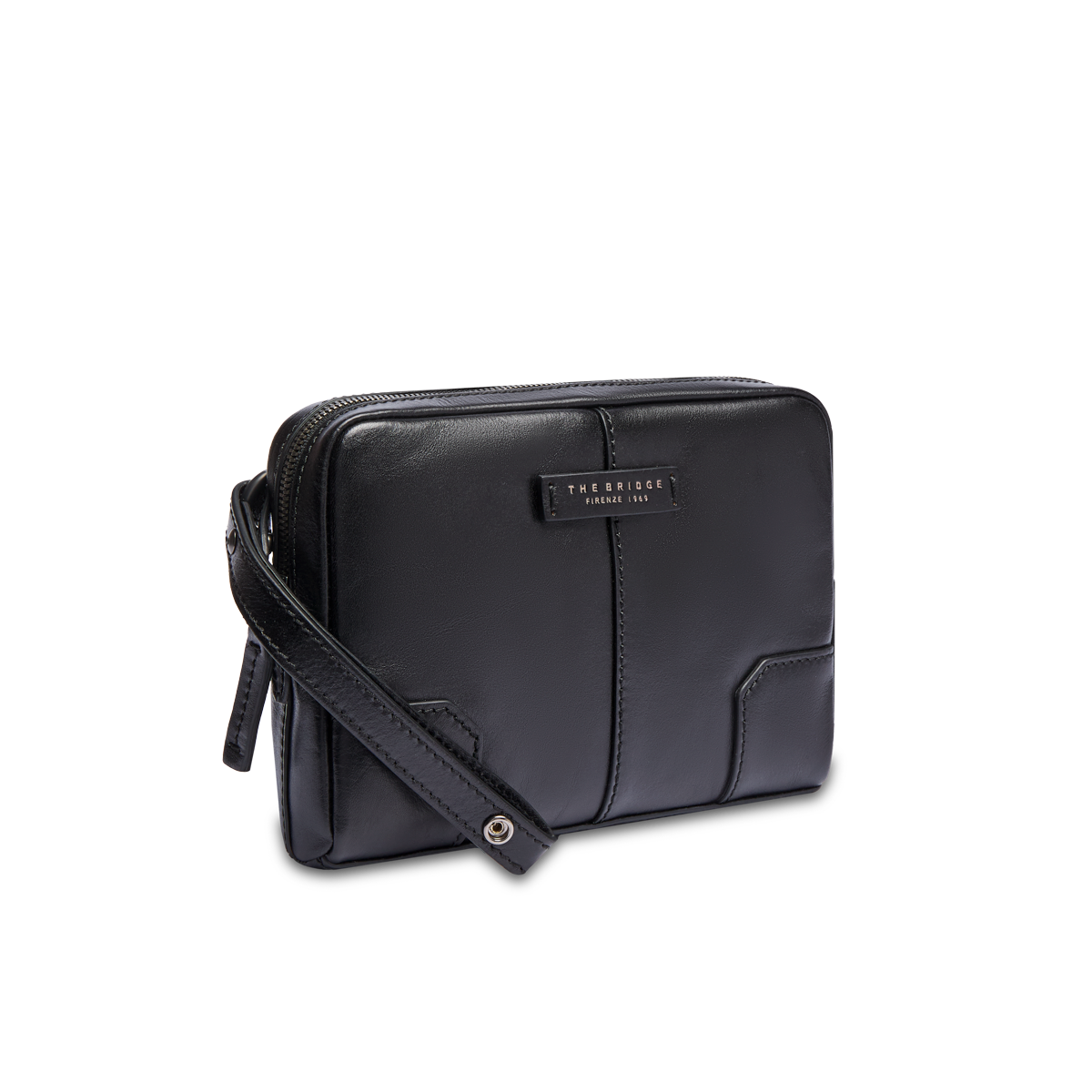 the-bridge-vespucci-pochette-uomo-in-pelle-con-zip-nero-rutenio image 2