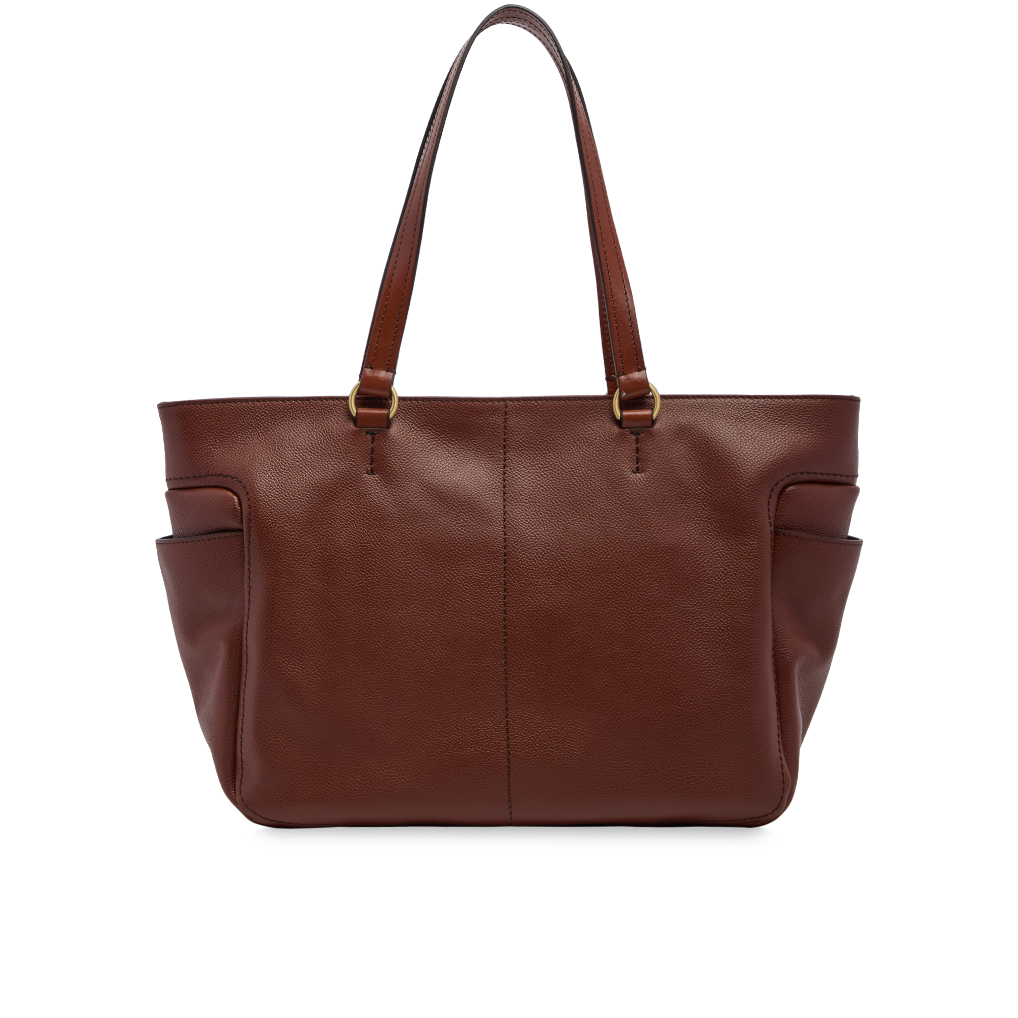 the-bridge-letizia-shopper-in-pelle-marrone-con-tasche-laterali image 3