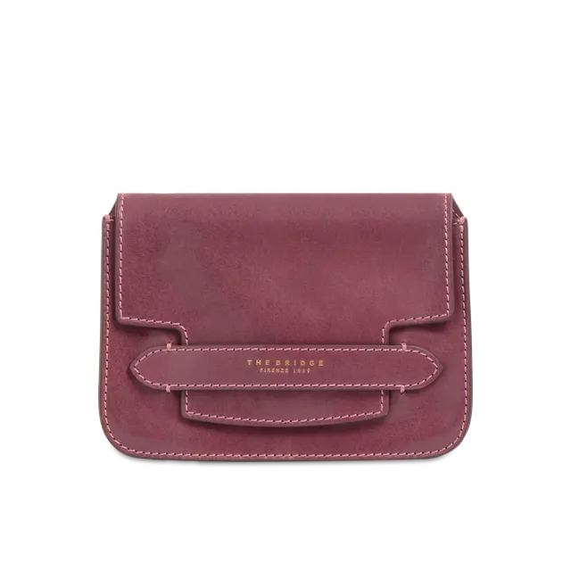 the-bridge-lucrezia-borsa-tracolla-donna-in-pelle-orchidea-con-oro image 1